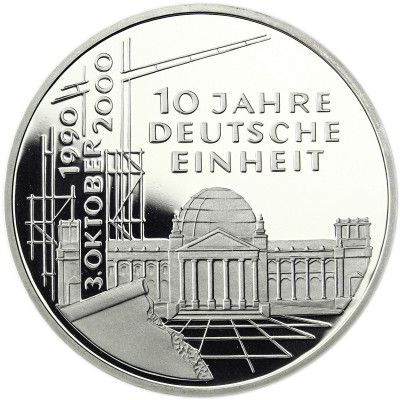 Deutschland 5 x 10 DM Silber 2000 PP - Deutsche Einheit A-D-F-G-J