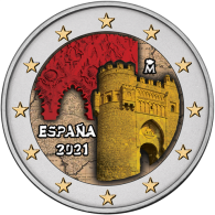 Spanien-2-Euro-2021-bfr-Altstadt-von-Toledo---UNESCO-Serie-I-FARBE-2021T8327 - Spain_2021_2euro_Toledo_KM_KM
