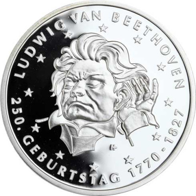 Deutschland 20 Euro 2020 Silber  PP 250. Geb.Ludwig van Beethoven