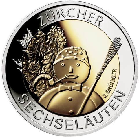 Schweiz-5-Franken-2001-PP-Zürcher-Sechseläuten-RS