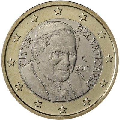 Vatikan 1 Euro Papst Benedikt XVI. Jahrgang nach HISTORIA-Wahl