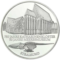 Deutschland 10 DM Silber 2001 Stgl. Stralsund I