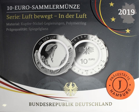 10-Euro-Polymerring-Sammlermünze 2019 "In der Luft" 