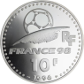Frankreich-10 Francs-1996-AGpp-World Cup 1998-Fußball Netz Vogel-VS