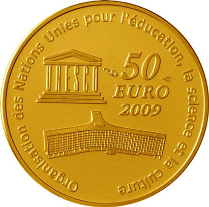 Frankreich 50 Euro 2009 Gold Kreml in Moskau 