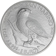 San Marino-5 Euro-2025-AGstgl-Wanderfalke-RS