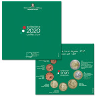 Italien 3,88 Euro-Kurssatz 2020 Stempelglanz im Folder 1 Cent bis 2 Euro (= 8 Münzen)