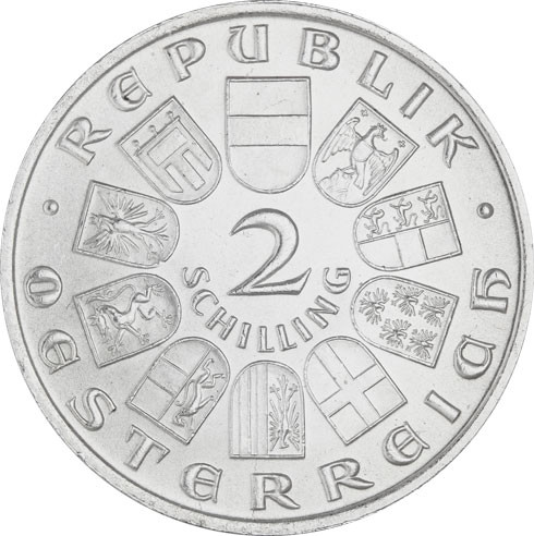 Österreich 2 Schilling Silber 1928 Schubert