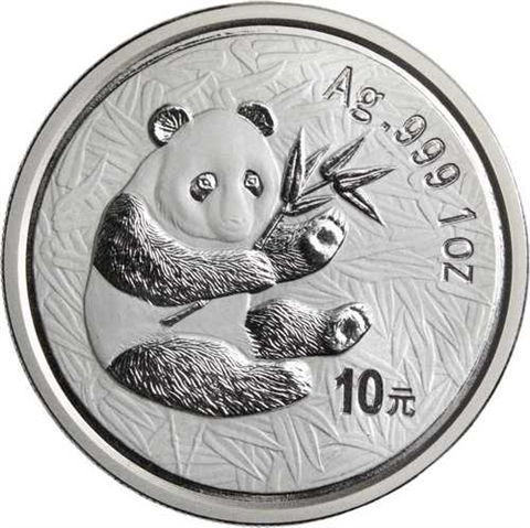 China-10 Yuan-2000-AGstgl-Panda-RS