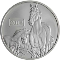 Tokelau-5 Dollar-2014-AGstgl-Pferd-RS