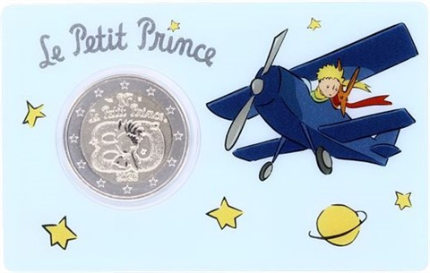 Frankreich-2 Euro-2026-Stgl-Kleiner Prinz-CC-Hellblau Flugzeug-RS