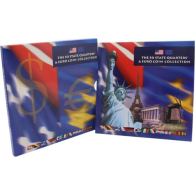 Mix-12x1Euro-5xQuarter Dollar-The 50 State Quarter and Euro Collection-Folder