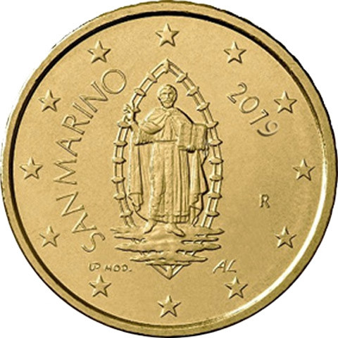 San Marino 50 Euro- Cent Kursmünzen  2019 bfr. Marinus