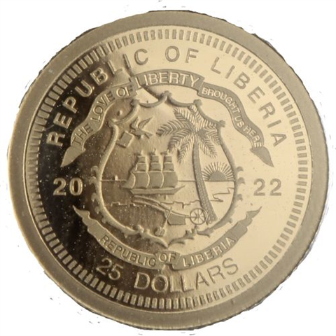 Liberia-20 Dollar-2022-AUpp-CharlesIII-RS