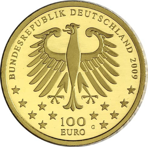 Deutschland 100 Euro 2009 stgl. Weltkulturerbe Trier Mzz. nach Historia Wahl
