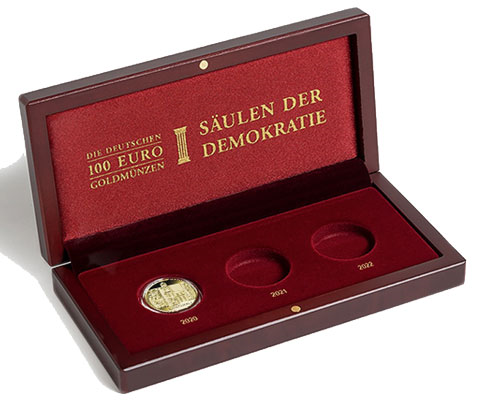 363141--Muenzetui-Voletrra-100-Euro-Gold-Sauelen-der-Demokratie-geschlossen