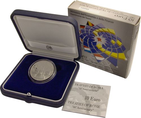 Italien 10 Euro 2007 PP 50 Jahre Römische Vertäge III