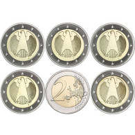 Deutschland 2 Euro 2005 bfr. Mzz.A bis J  Bundesadler