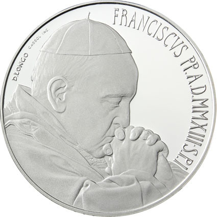 Vatikan 5 Euro 2013 PP Pontifikat von Papst Franziskus