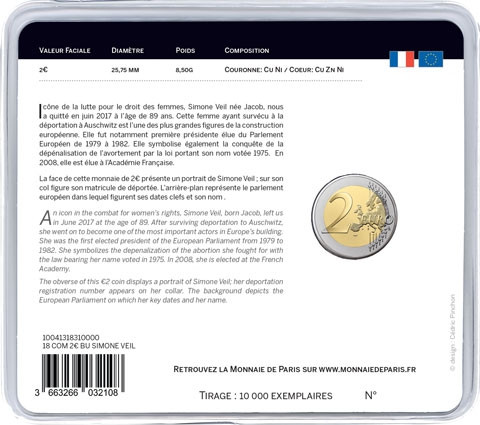 Frankreich--2-Euro-2018-CoinCard-Simone-Veil-RS