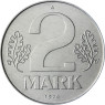 DDR 2 Mark Kursmünzen 1974