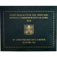 Vatikan-2-Euro-2018-Padre-Pio-Stempelglanz-III