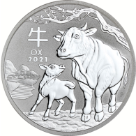 1 Oz Silber 2021 Lunar Ochsen