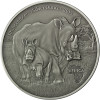 Kongo 3 Unzen Silber 2015 Nashörner Münze
