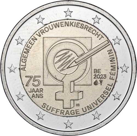 Belgien-2Euro-2023-bfr-Frauenwahlrecht-RS