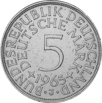 Silberadler – Die 5 DM Umlaufmünzen von 1951-1974