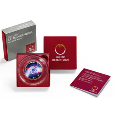 Österreich-20Euro-2026-AgPP-Katzenaugennebel-Etui