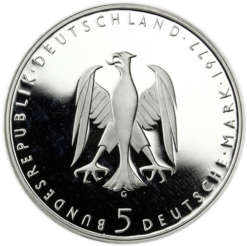 Deutschland 5 DM Silber 1977 PP Heinrich von Kleist in Münzkapsel