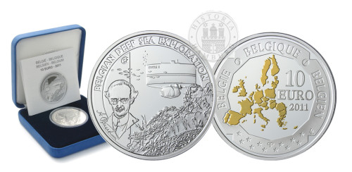 Belgien 10 Euro 2011 Tiefseeforscher Piccard - III