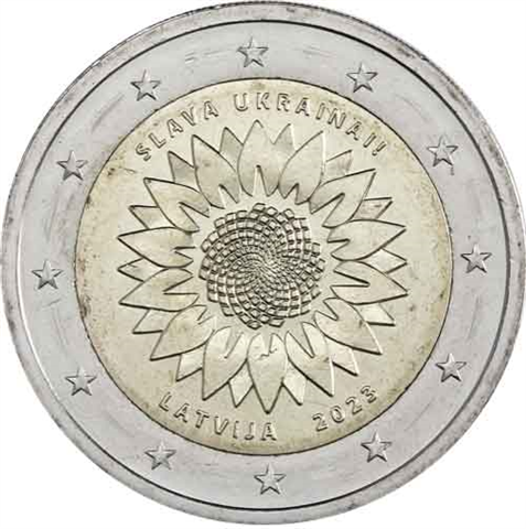 Lettland-2Euro-2023-bfr-Sonnenblume-RS-2
