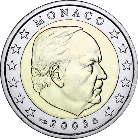2 Euro Kursmünzen Raritäten aus San Marino Regierungspalst  und Monaco  Fürst Rainer III