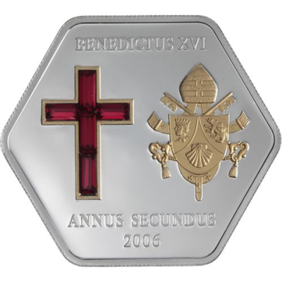 Cook Islands- 5 Dollar-2006-AGpp-Benedictus Annus Secundus-RS