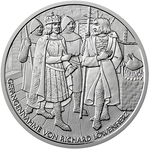 Österreich-10-Euro-2009-Silber-bfr-Richard-Löwenherz-RS