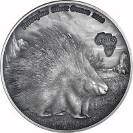 1 oz Silbermünzen Stachelschwein - Kongo 1000 Francs 2020 Porcupine Silver Ounce