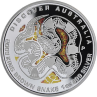 Australien-1 Dollar-2009-AGpp-Snake-Farbe-RS