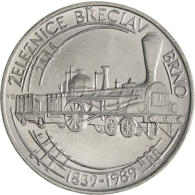 Tschechien-50 Korun-1989-AGstgl-Eisenbahnlinie-RS