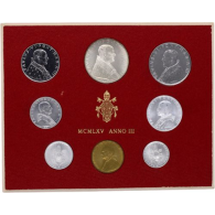 Vatikan-668 Lire-1965-Stgl-Kursmünzensatz-RS