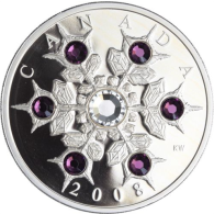 Kanada-20 Dollar-2008-AGpp-Amethyst Crystal Snowflake-RS