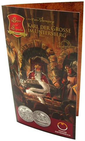 Österreich-10-Euro-2010-Silber-HGH-Karl-der-Grosse-im-Untersberg-Folder