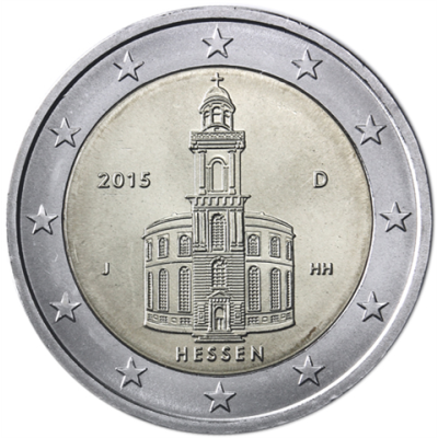 Deutschland-2Euro-2015bfr-Paulskirche-Münzzeichen-J-RS