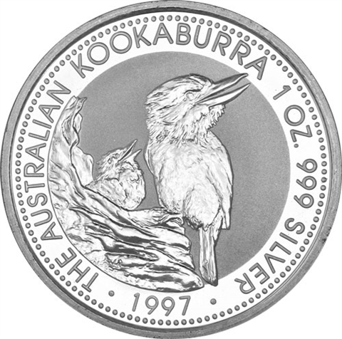Australien-1-Unze-Silber-1997---1-Dollar-Kookaburra-RS