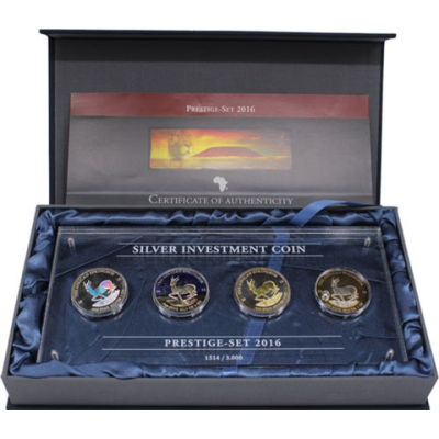 Gabun-4x1000Francs-2016-AG-Springbock-PrestigeSet2016-Etui