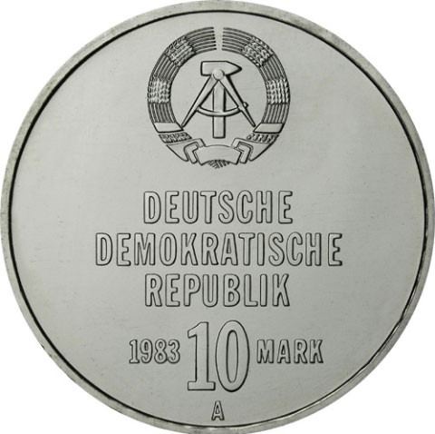 J.1593 - DDR 10 Mark 1983 - Kampfgruppen Sonderpreis
