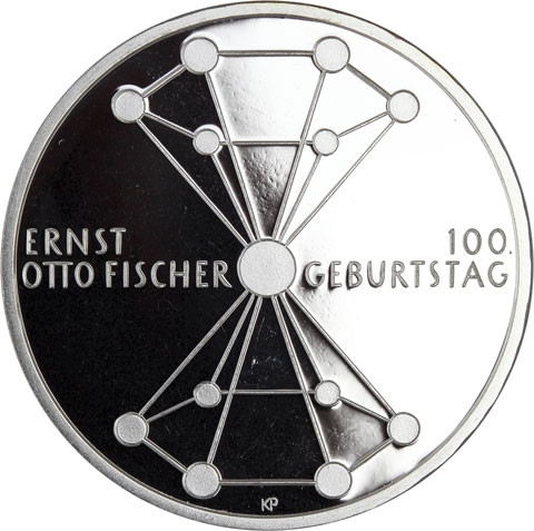 20-Euro-Silbermünze 100. Geb. Ernst Otto Fischer Deutschland 2018 