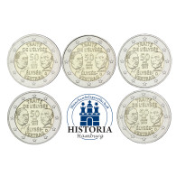 Deutschland 5 x 2 Euro 2013 bfr. Gemeinschaftsausgabe Elysee Vertrag Mzz. A - J