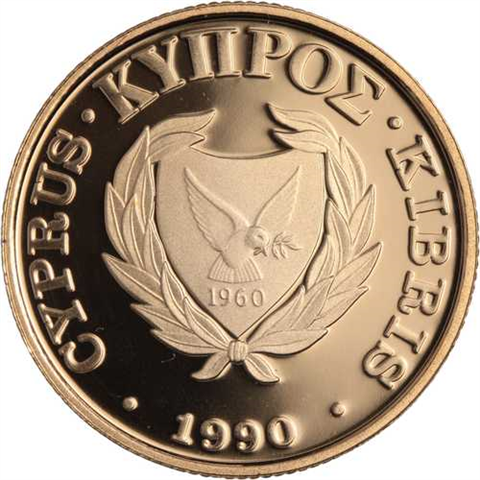Zypern-20Pfund-1990-AUpp-30.JahrestagRepublik-VS